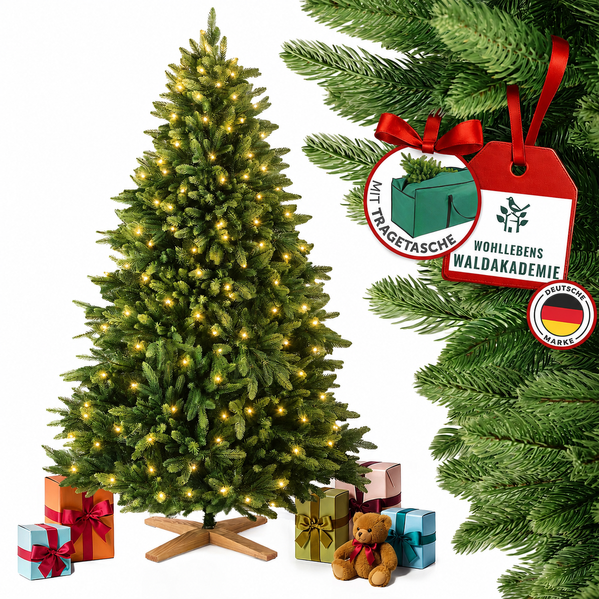 SAELLSKAP - Classic Weihnachtsbaum aus realistischen Spritzguss- & Luvi-Nadeln