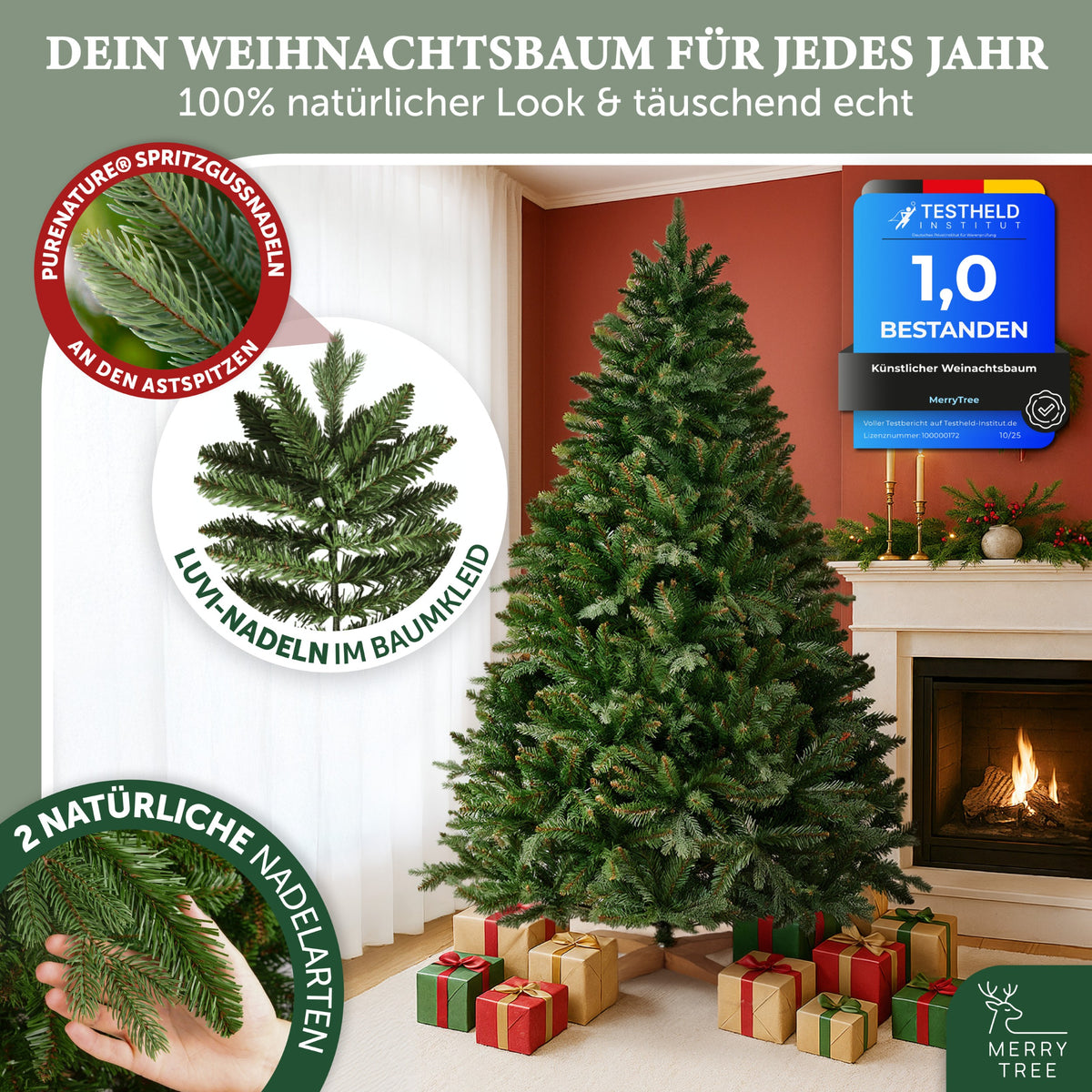 SAELLSKAP - Classic Weihnachtsbaum aus realistischen Spritzguss- & Luvi-Nadeln