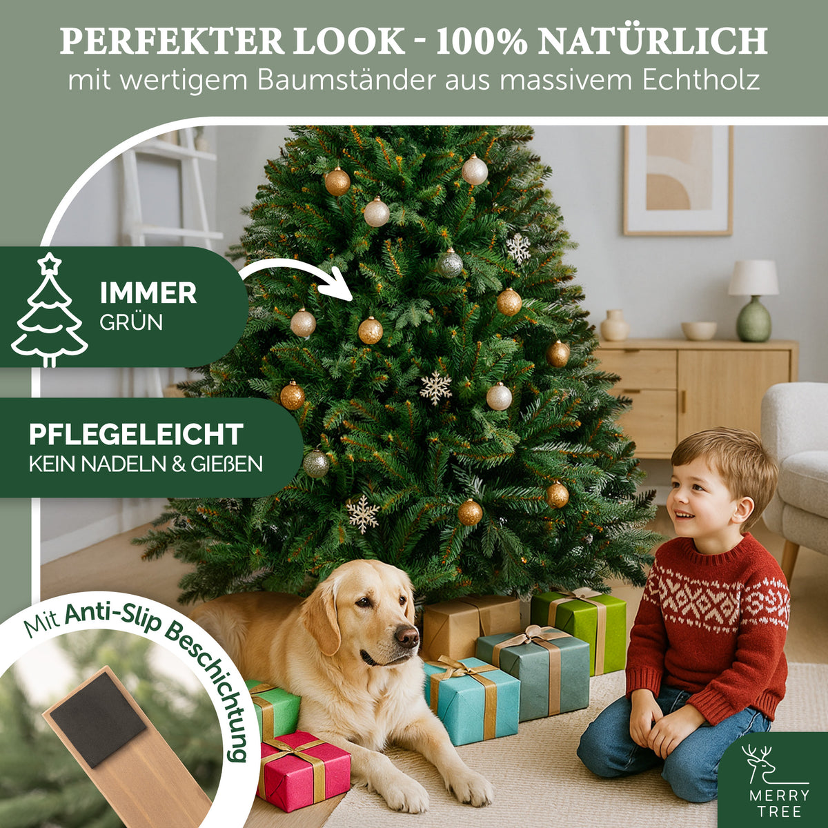 SAELLSKAP - Classic Weihnachtsbaum aus realistischen Spritzguss- & Luvi-Nadeln