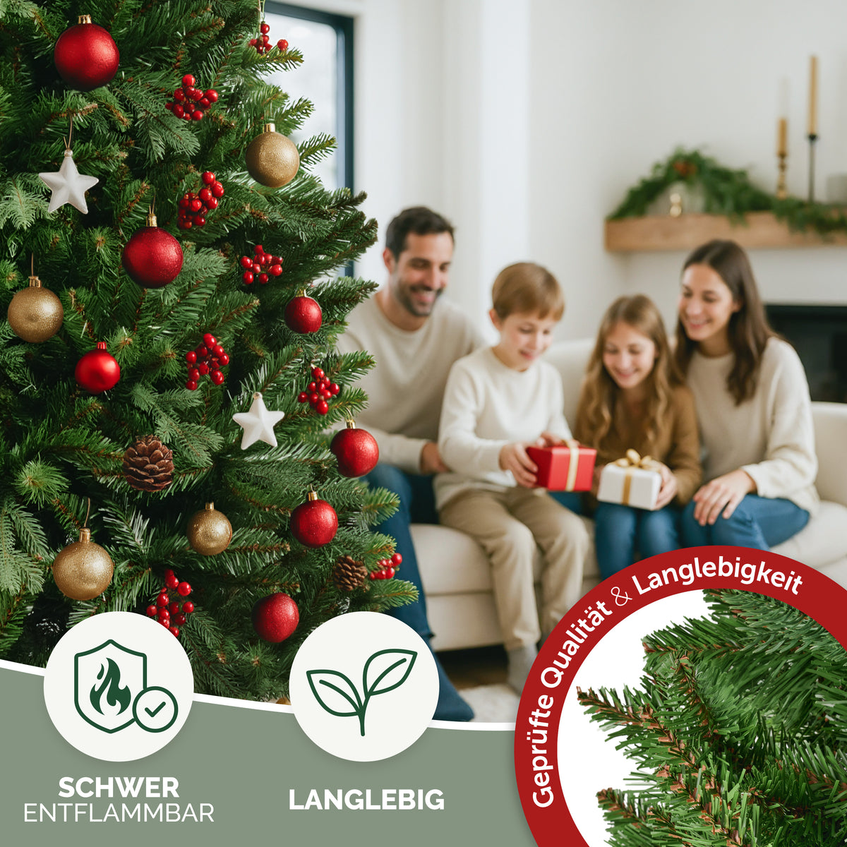 SAELLSKAP - Classic Weihnachtsbaum aus realistischen Spritzguss- & Luvi-Nadeln