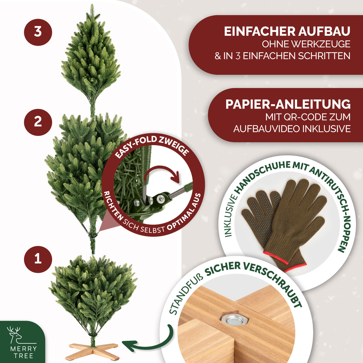 JOTUNN – Premium Weihnachtsbaum mit 100 % Spritzguss-Nadeln