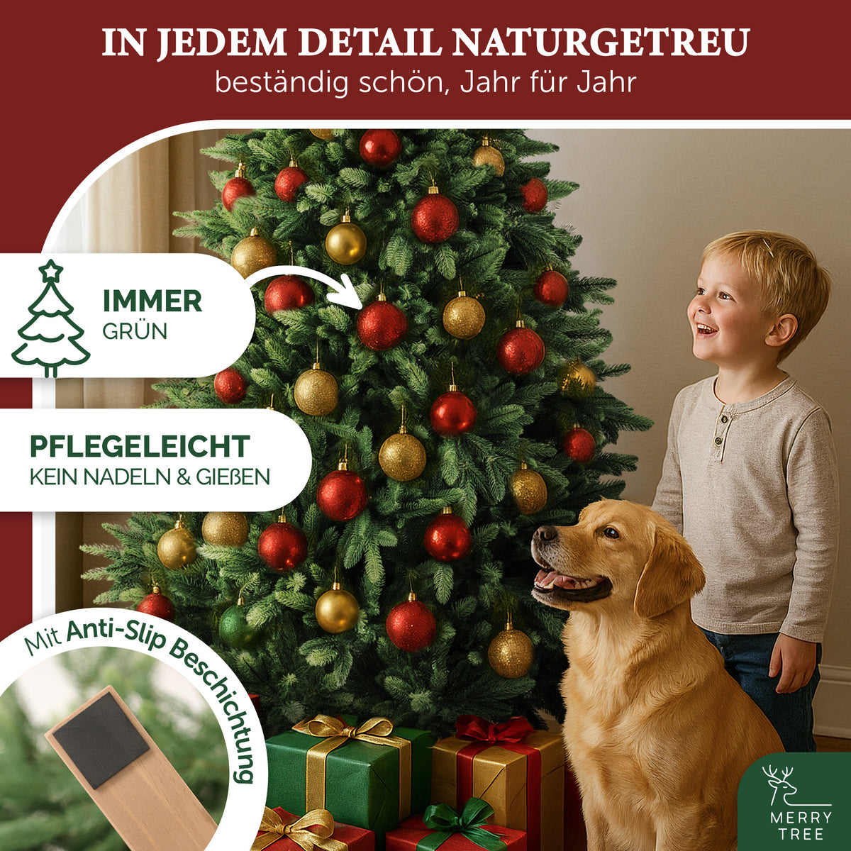 JOTUNN – Premium Weihnachtsbaum mit 100 % Spritzguss-Nadeln